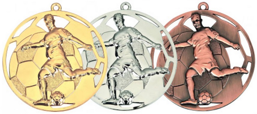 Voetbal Medaille E 237 Goud-Zilver-Brons compleet LAATSTE serie OP=OP!!
